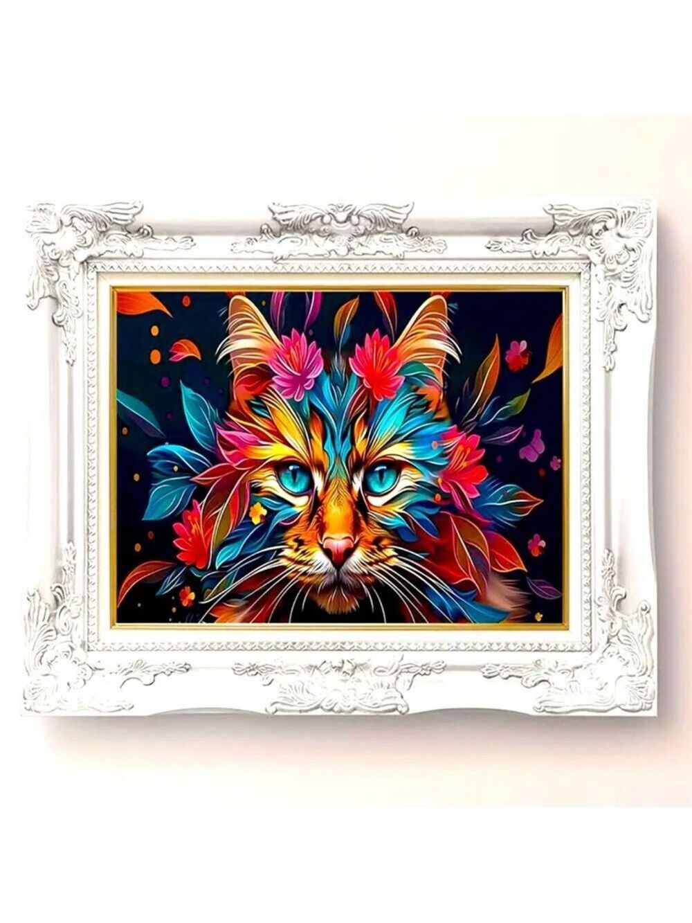 “Kaleidoscope Cat” Canvas Print Vibrant Wall Art